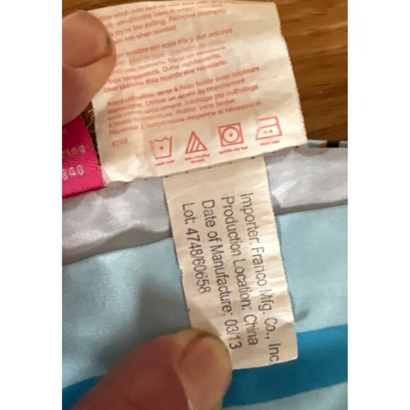 Hello Kitty Twin Flat Sheet By Sanrio Clouds & Stripes 100% Polyester - Picture 6 of 8